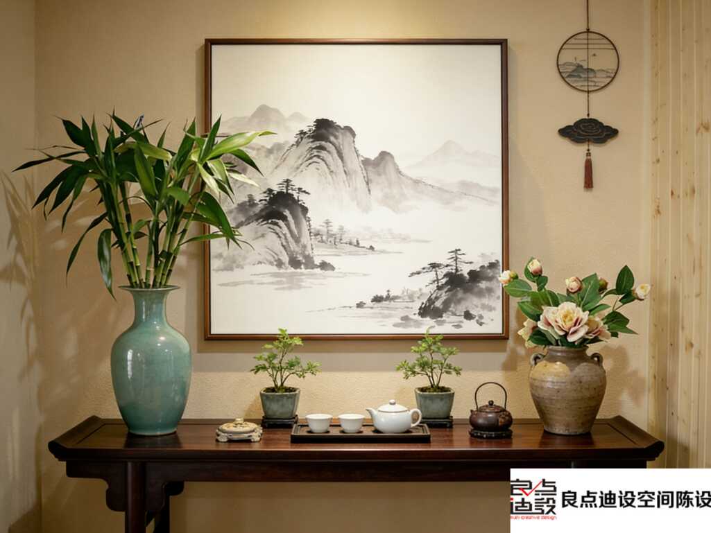 🍵新中式办公室软装设计|把山水禅意搬进工位，客户都夸像茶室会客厅